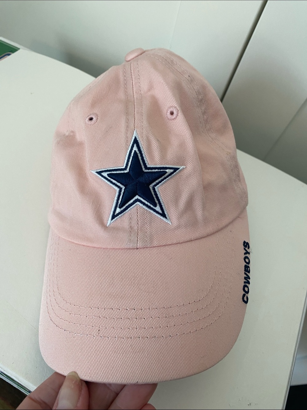 NFL Pink Dallas Cowboys Hat with Navy Star Logo
